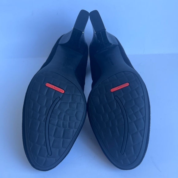 Rockport Suede Reptile Embossed Leather Heel Cushioned Comfy Dress Pumps 10 - Picture 8 of 13